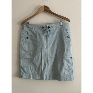 LL BEAN Women's Blue Cargo Khaki Skirt Size 12 Outdoor Hiking Camping